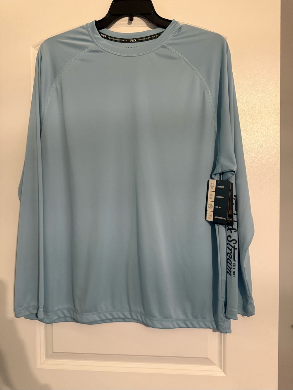 Field & Stream Light Blue Long-Sleeve Performance Tee
